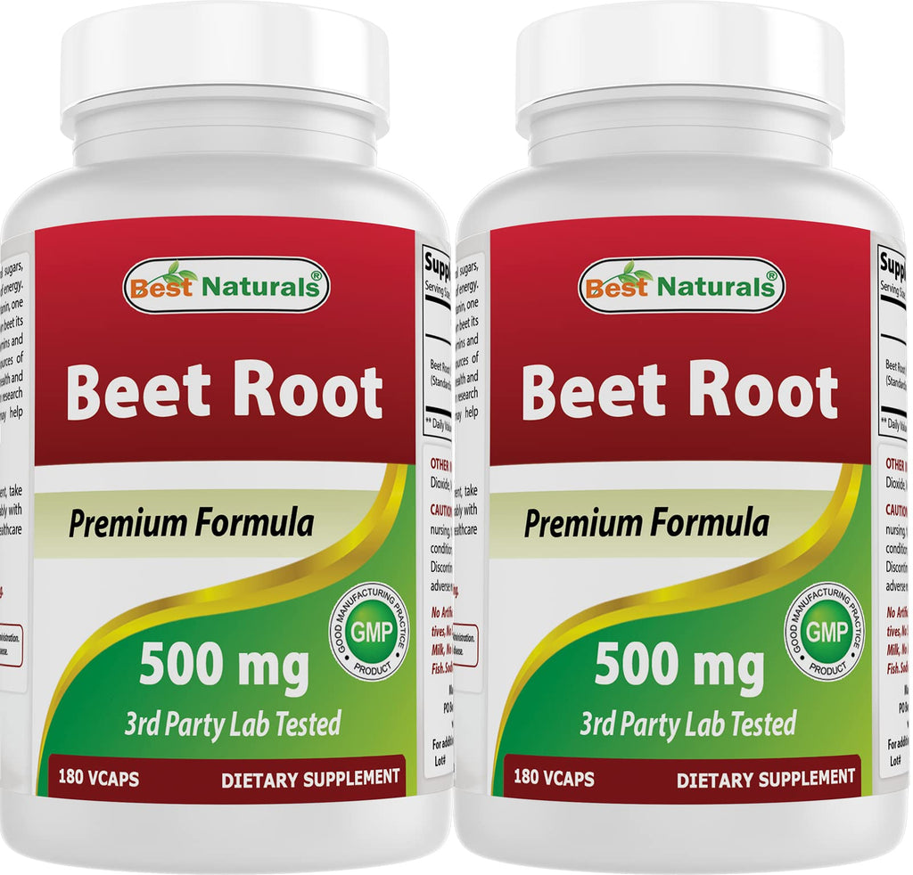 Best Naturals Beet Root Powder 500 mg - 180 Capsules