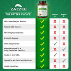 Zazzee Extra Strength Astragalus Root 20:1 Extract - 180 Capsules - image 9