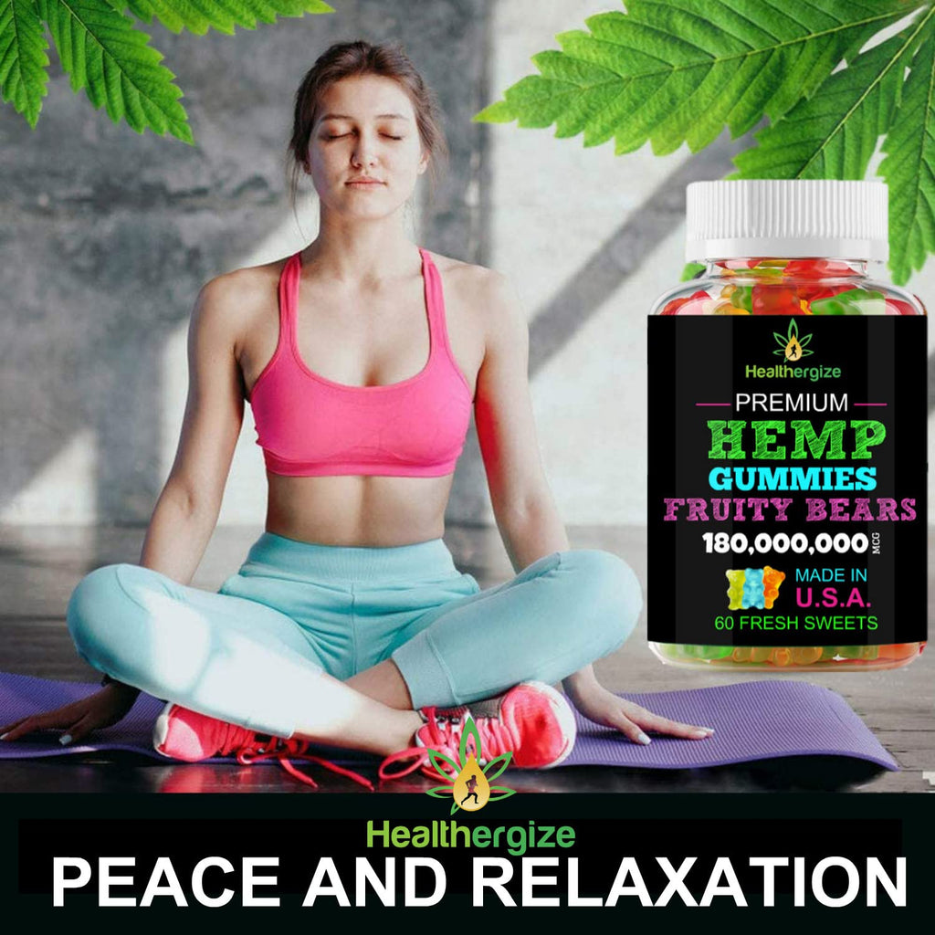 Healthergize Hemp Gummy Bears for Calm and Peace - 60 Gummies - image 6