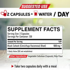 DEDICAD Black Cohosh 1000mg - 240 Capsules - image 5