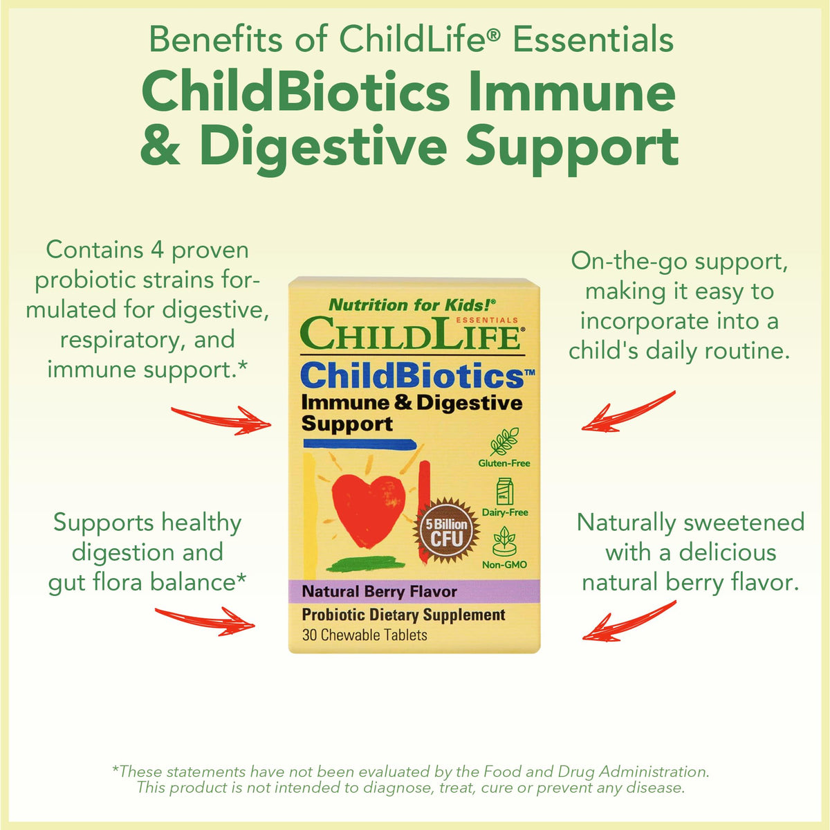 ChildLife Essentials Childbiotics Immune & Digestive Support - 30 Tablets - image 5