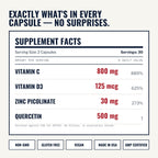 IMMUNO BLASTER Zinc Quercetin Vitamin C 800mg Vitamin D3 Immune