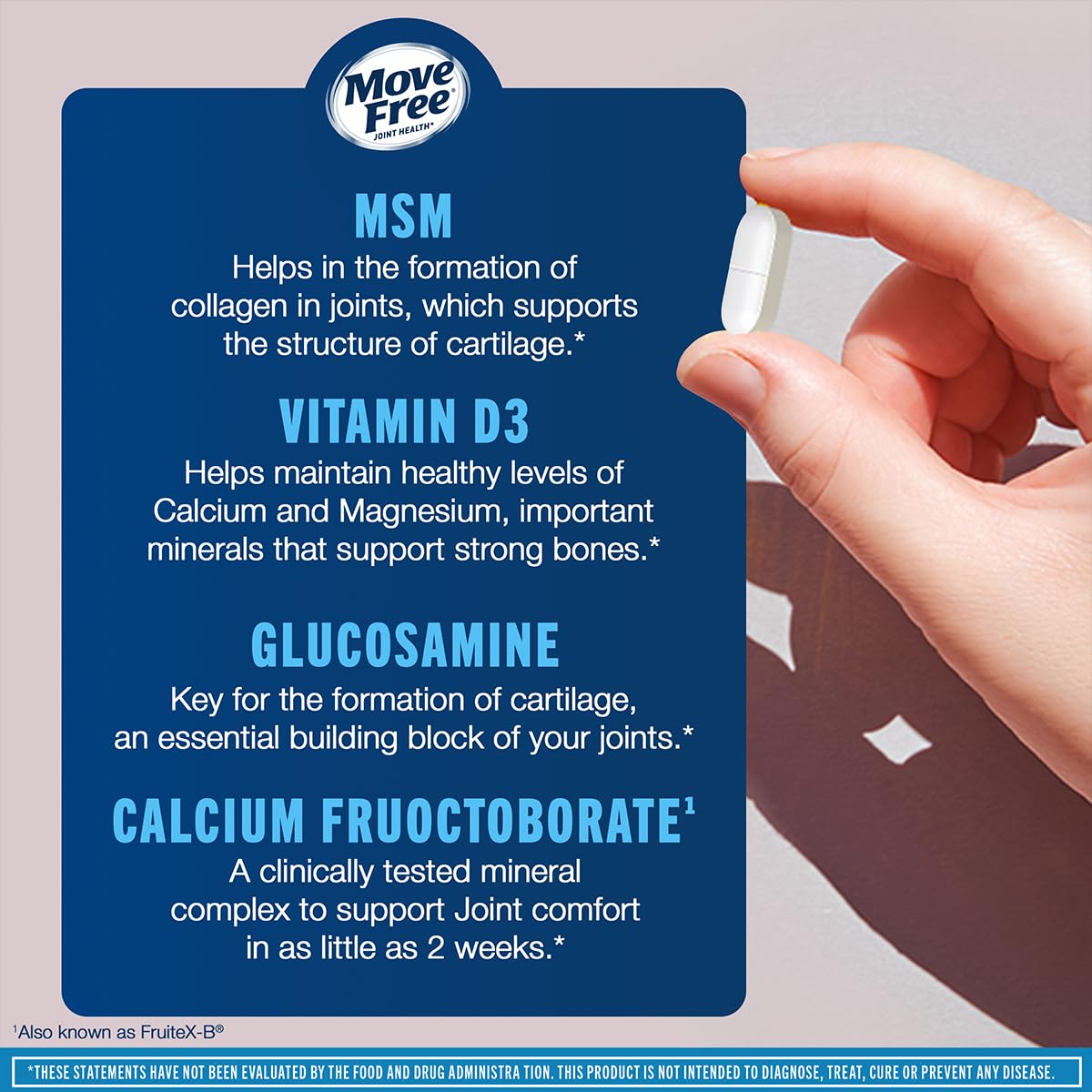 Move Free Advanced Glucosamine Chondroitin MSM Joint Support - 120 Tablets - image 7