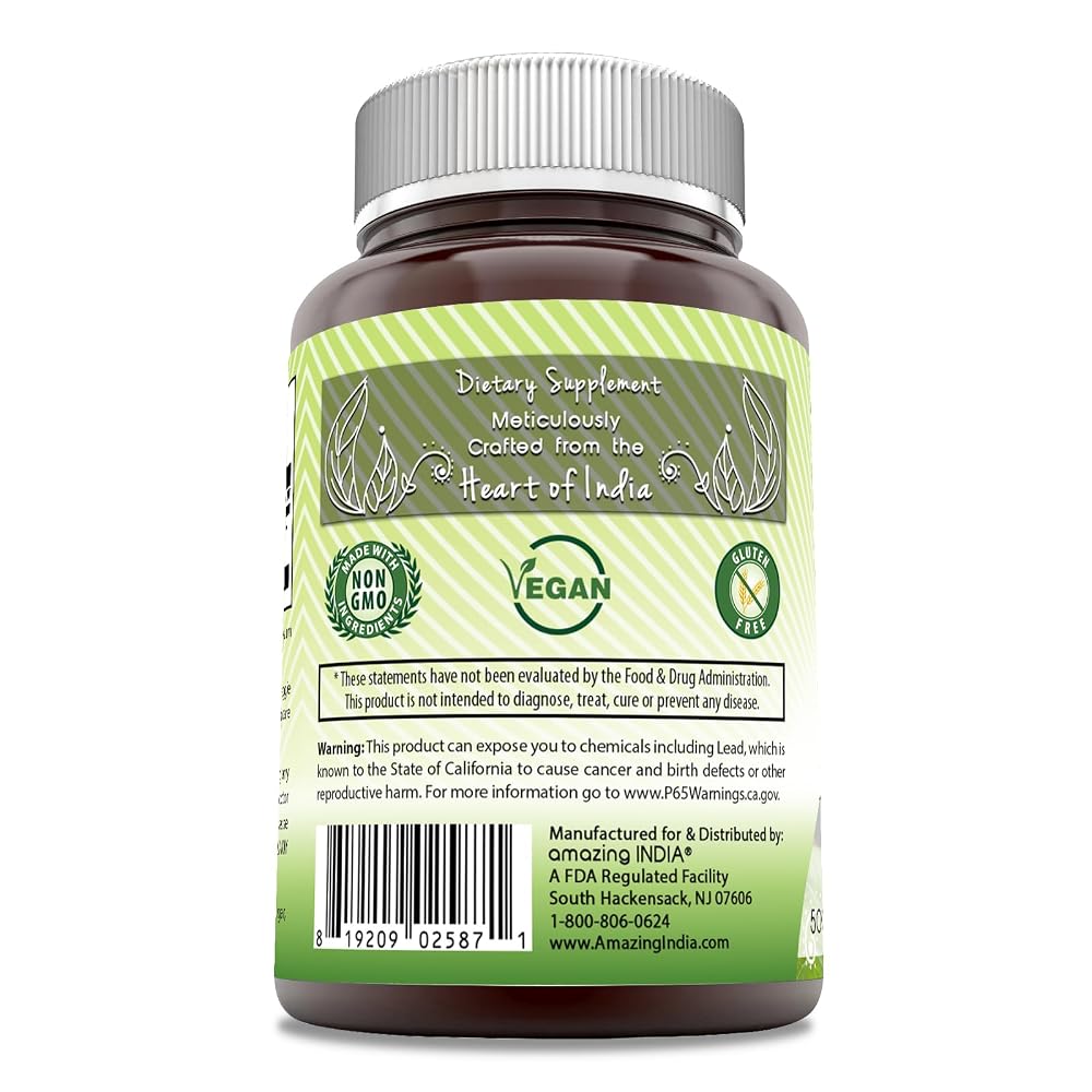 Amazing India DGL 500 mg Licorice Root - 120 Vegetarian Capsules - image 3