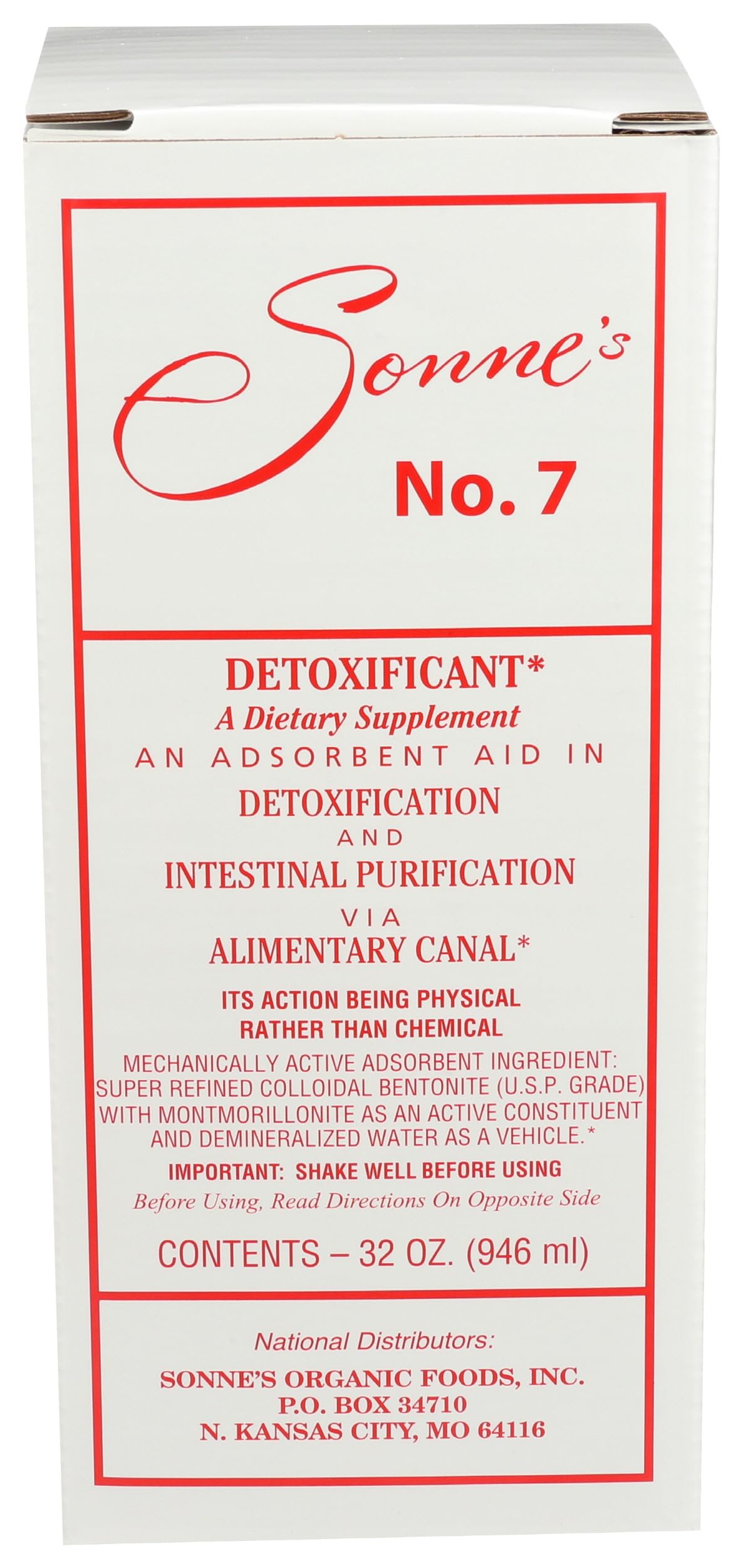 Sonne's Sonnes, Bentonite Liquid No 7, 32 Ounce