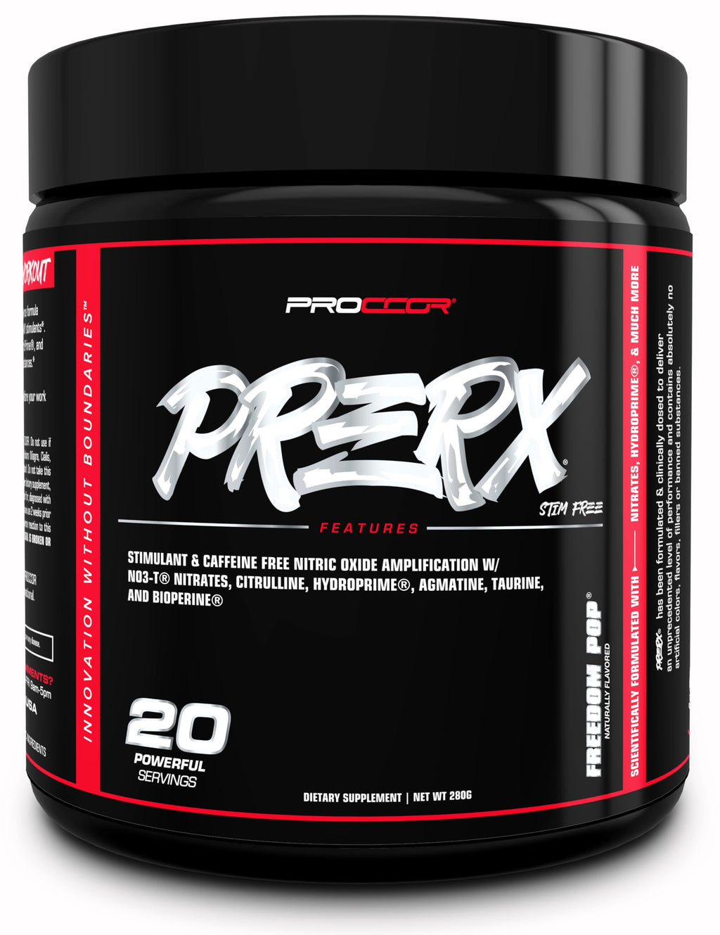 PROCCOR PreRx Caffeine Free Pre-Workout Powder - 20 Servings