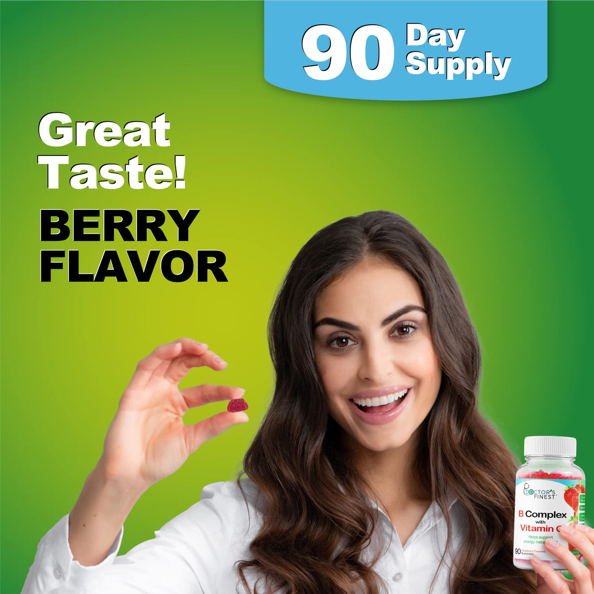 Doctors Finest Vitamin B Complex Gummies Energy Support - 90 Gummies - image 4