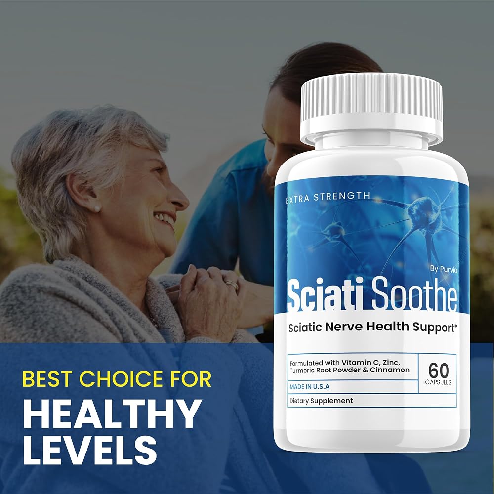 Purvia Sciatisoothe Nerve Health Support Capsules - 300 Count - image 2