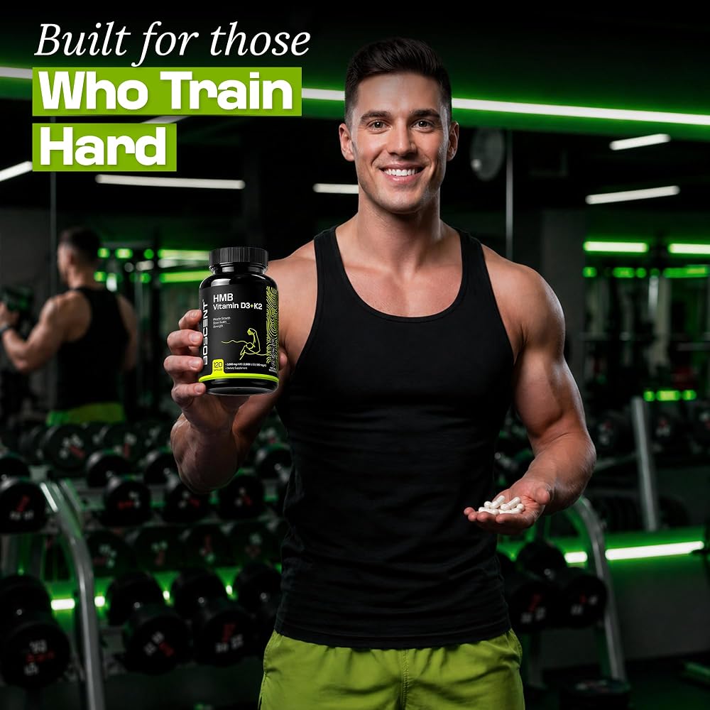 BOSCENT HMB 3000mg with Vitamin D3 K2 Capsules - 120 Capsules - image 7