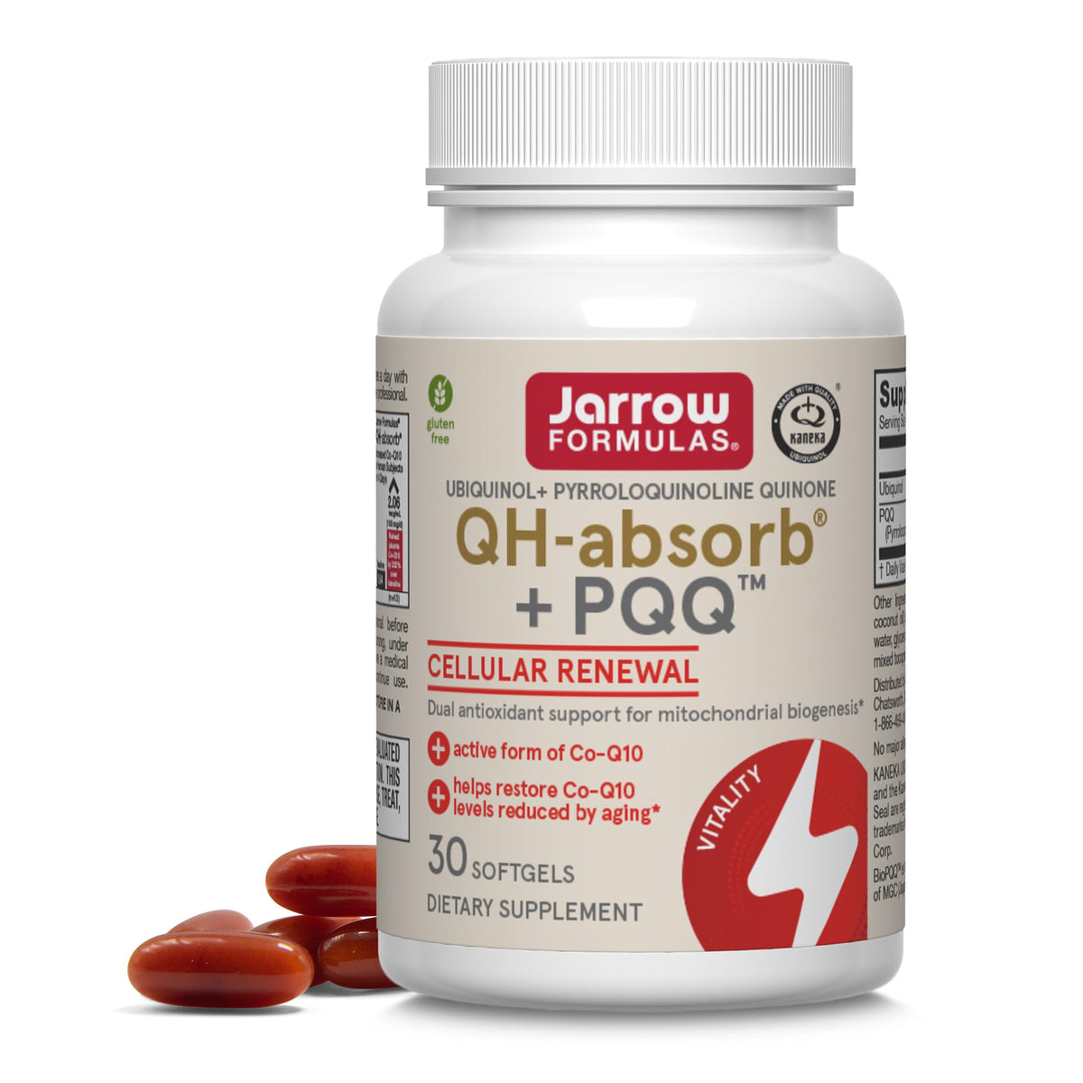 Jarrow QH-Absorb + PQQ CoQ10 Supplement - 30 Softgels