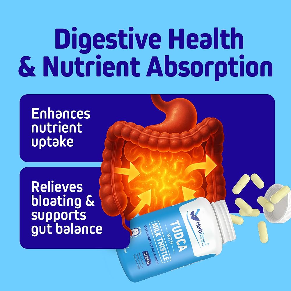 Herbtonics TUDCA 1000mg Liver Cleanse with Milk Thistle - 60 Capsules - image 5