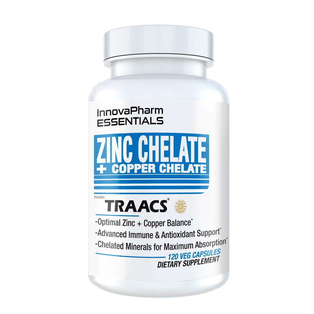 InnovaPharm Zinc Chelate + Copper Chelate Mineral Support - 120 Tablets