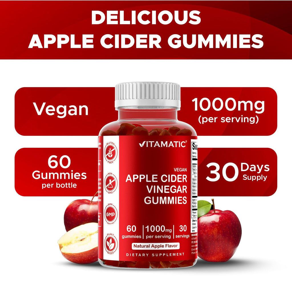 Vitamatic Apple Cider Vinegar Gummies 1000 mg - 60 Gummies - image 4