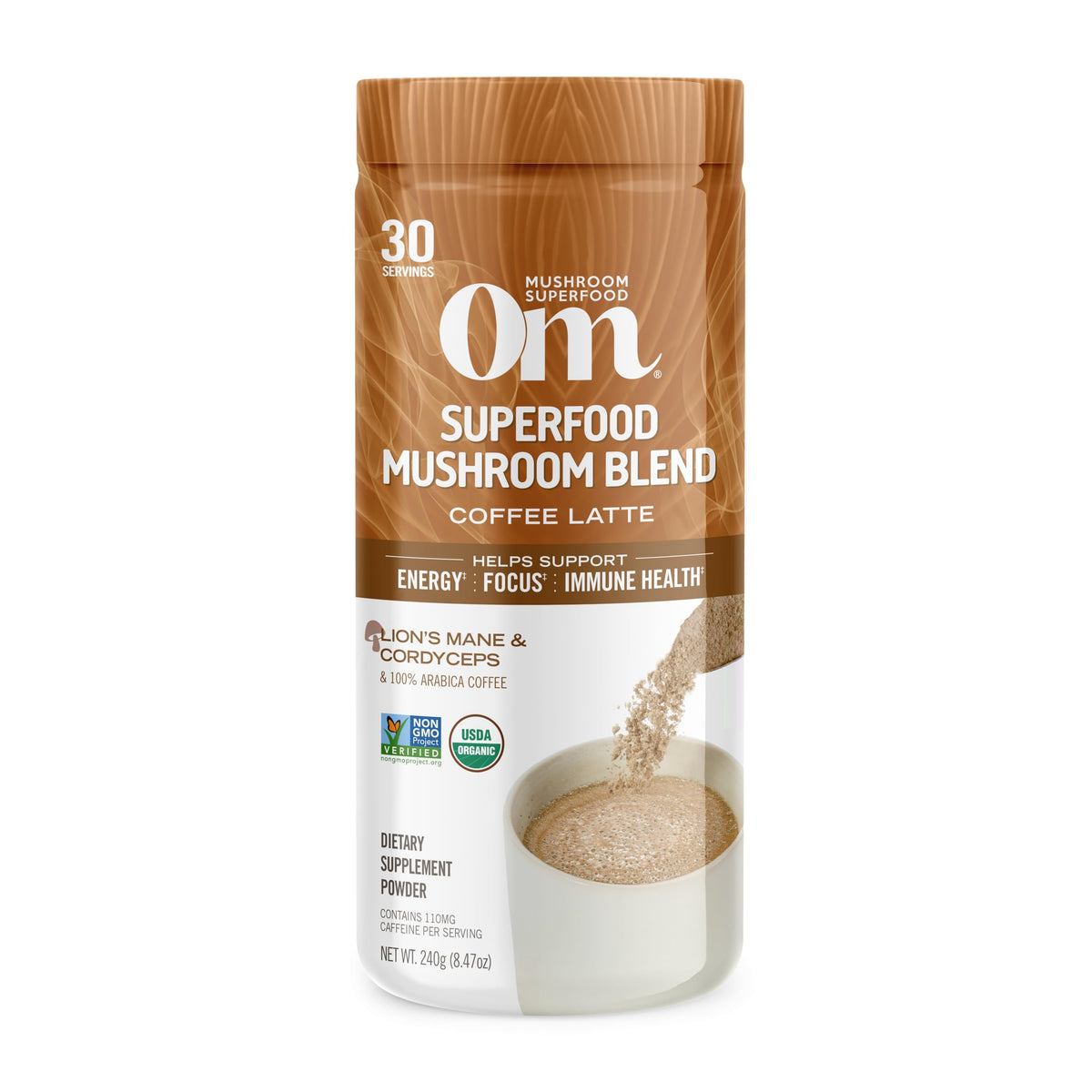 OM Mushroom Superfood Coffee Latte Blend Powder - 240g