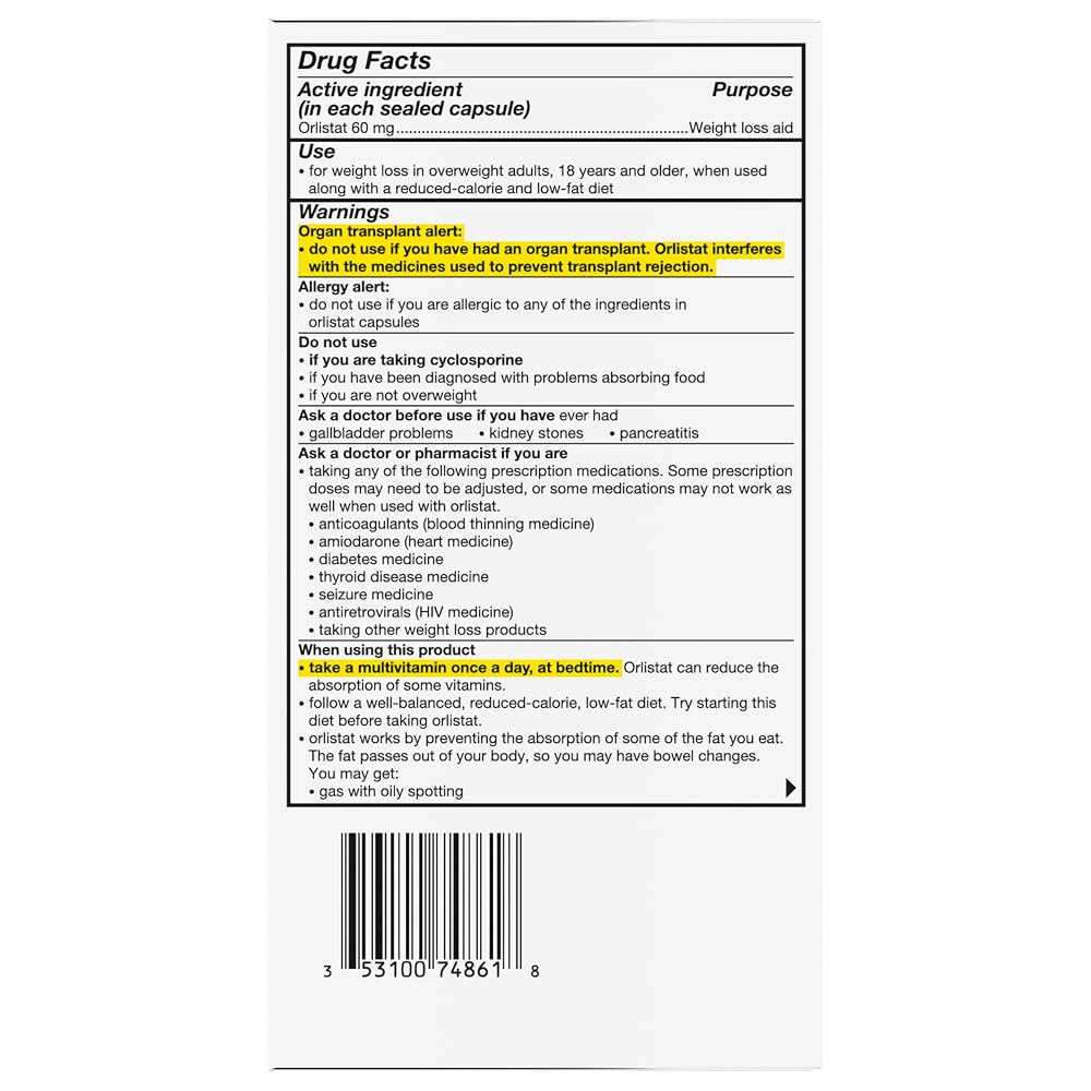 alli Orlistat 60 mg Weight Loss Capsules - 60 Count - image 10