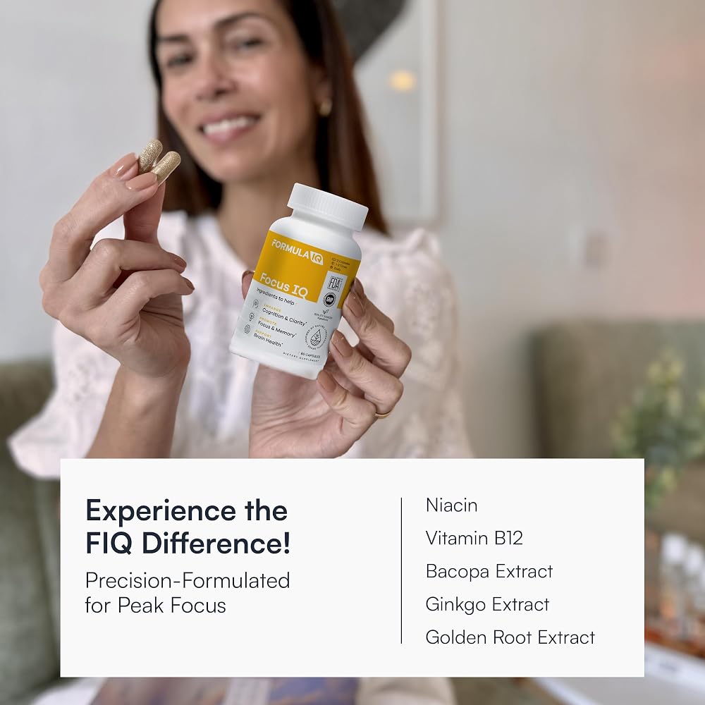 FIQ Formula IQ Brain Supplements for Memory and Focus - 60 Capsules - image 3