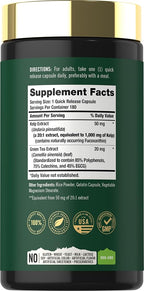 Tahoe Nutritionals Kelp Supplement with Green Tea Extract - 180 Capsules - image 2