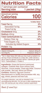 Dr. Kellyann Keto Almond Shakes - 100% Grass Fed Collagen Protein by Bone Broth