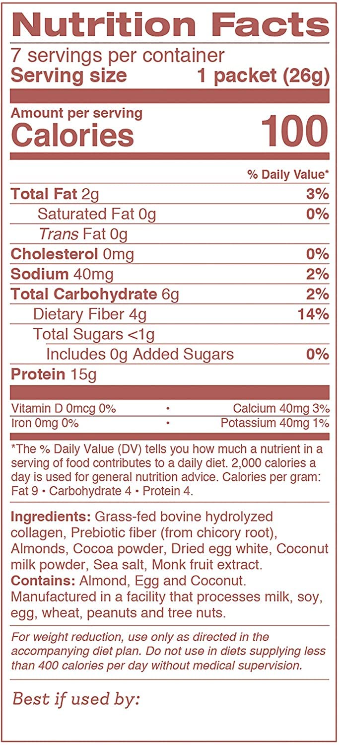 Dr. Kellyann Keto Almond Shakes - 100% Grass Fed Collagen Protein by Bone Broth