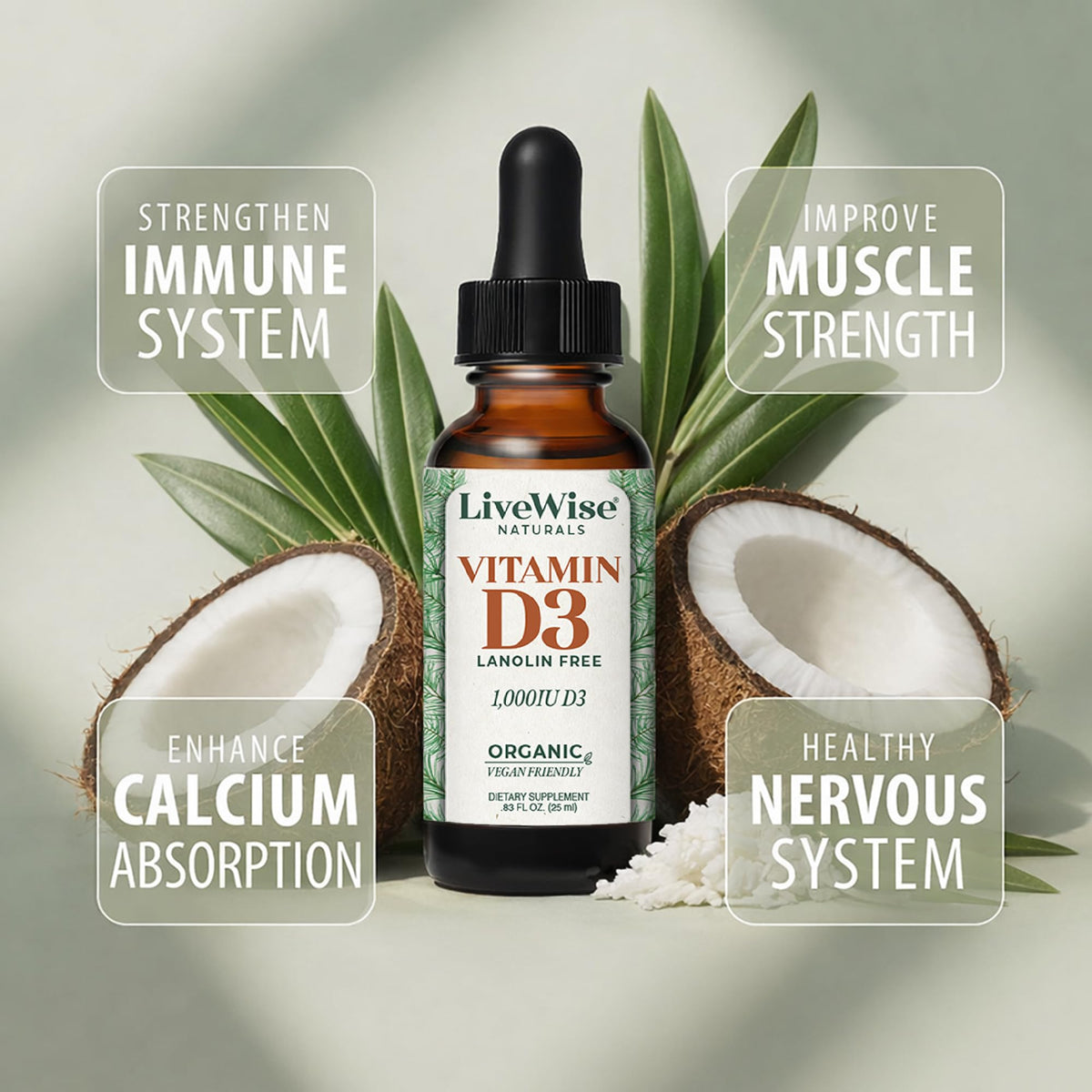 Live Wise Naturals Vitamin D3+K2