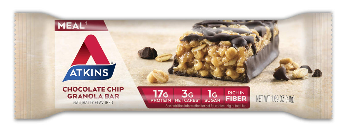 Atkins Protein Meal Bar Chocolate Chip Granola - 5 Count - image 2