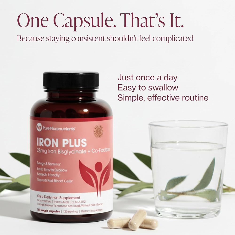 Pure Micronutrients Iron Bisglycinate 25mg for Women - 120 Capsules - image 7