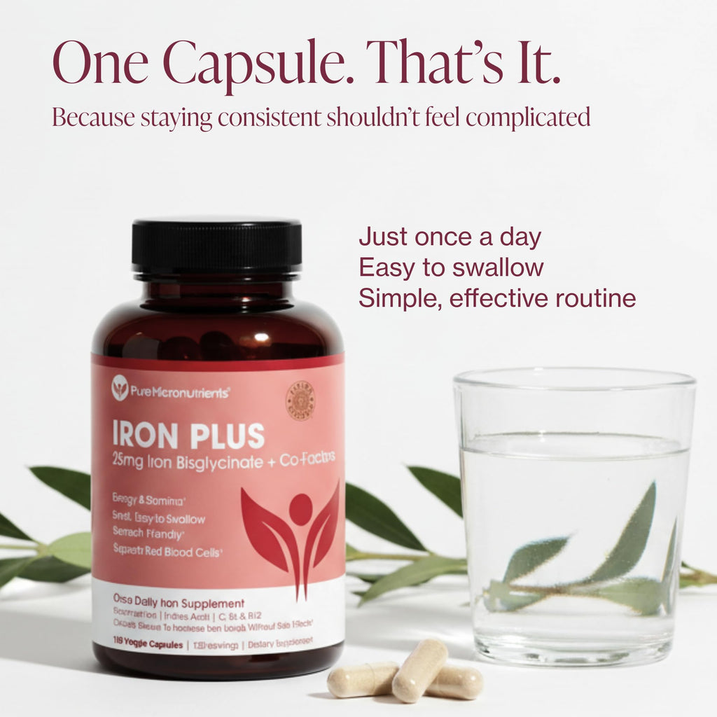 Pure Micronutrients Iron Bisglycinate 25mg for Women - 120 Capsules - image 7