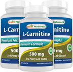 Best Naturals L-Carnitine Tartrate 500 mg - 90 Tablets