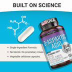 Simple-Organics D-Aspartic Acid Testosterone Support for Men - 180 Capsules - image 3
