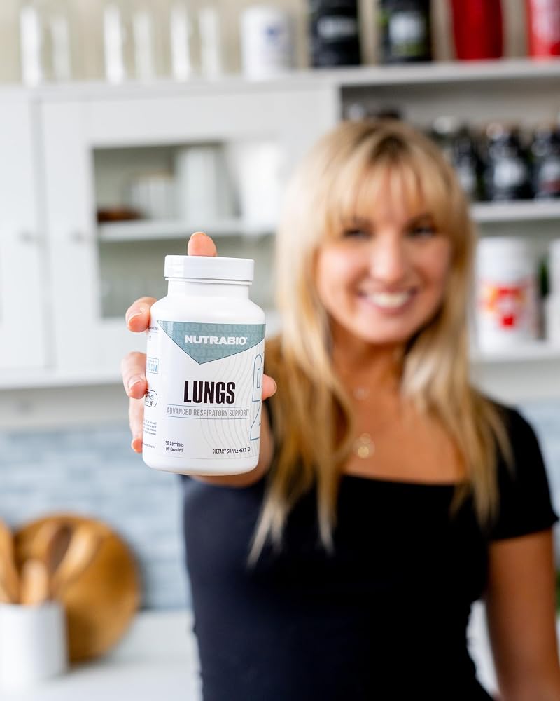 NutraBio Lungs Supplement Respiratory Support - 90 Capsules - image 4