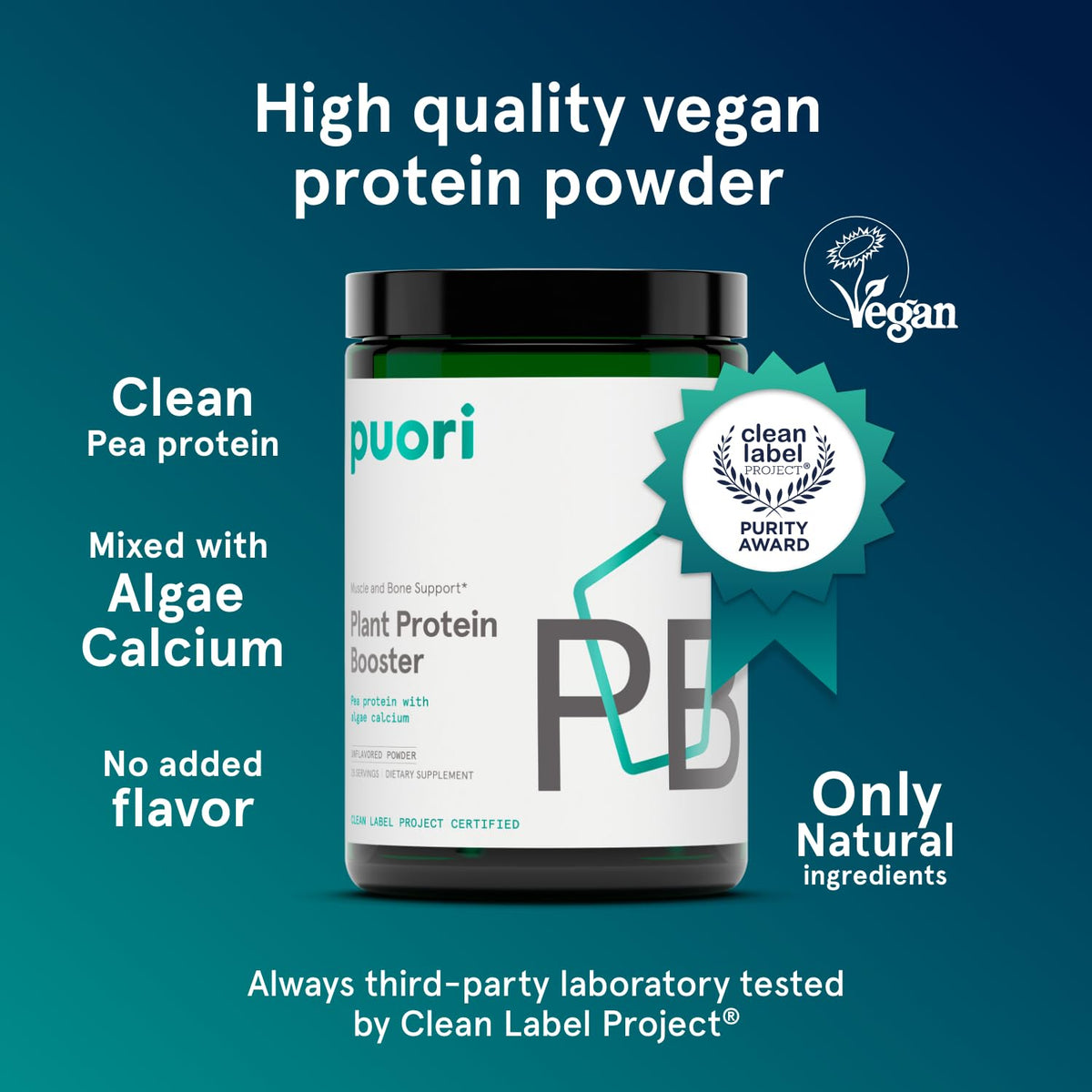 Puori PB Vegan Plant Based Protein Powder - 25 Servings - image 3