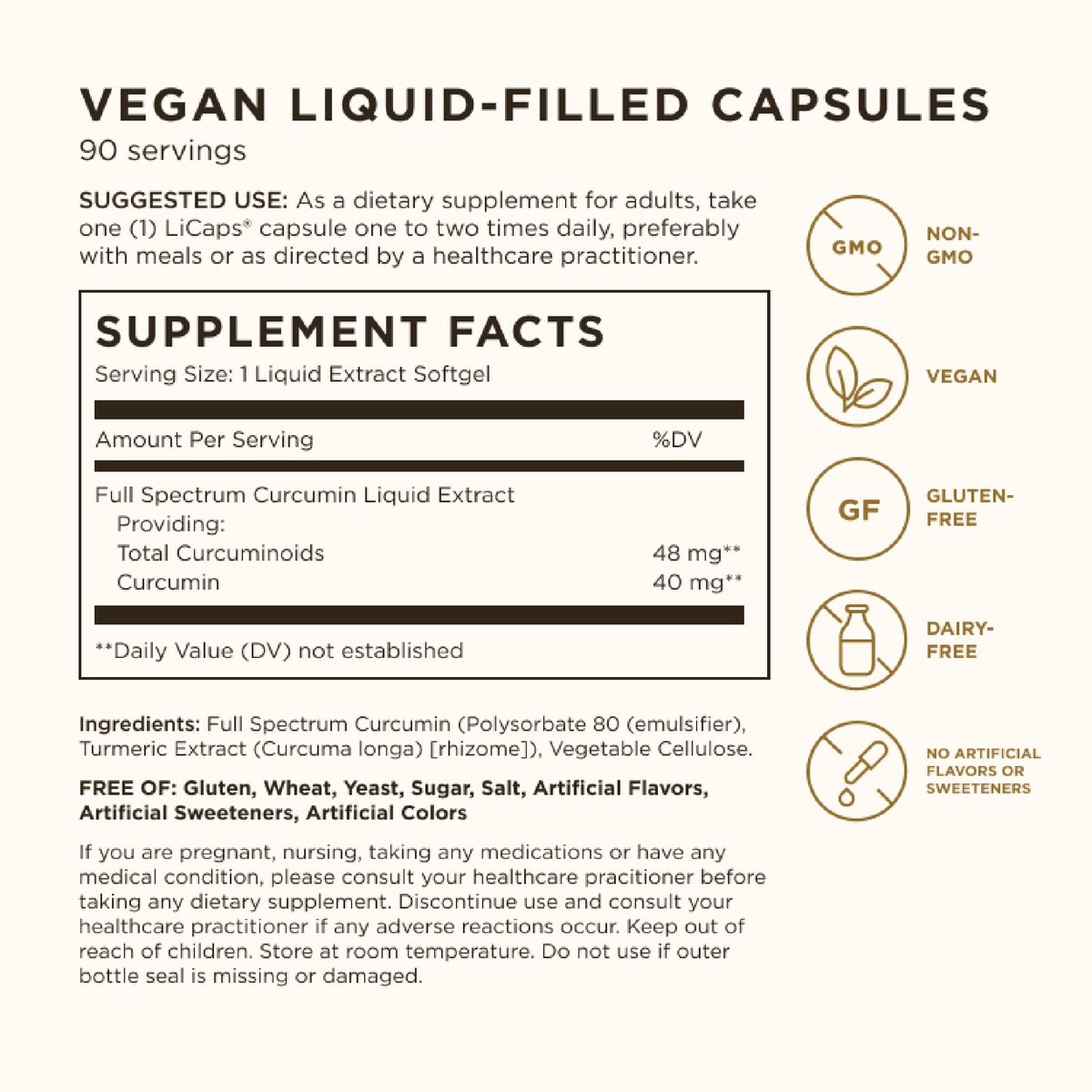 Solgar Curcumin 185x 40 mg - 90 Softgels - image 2