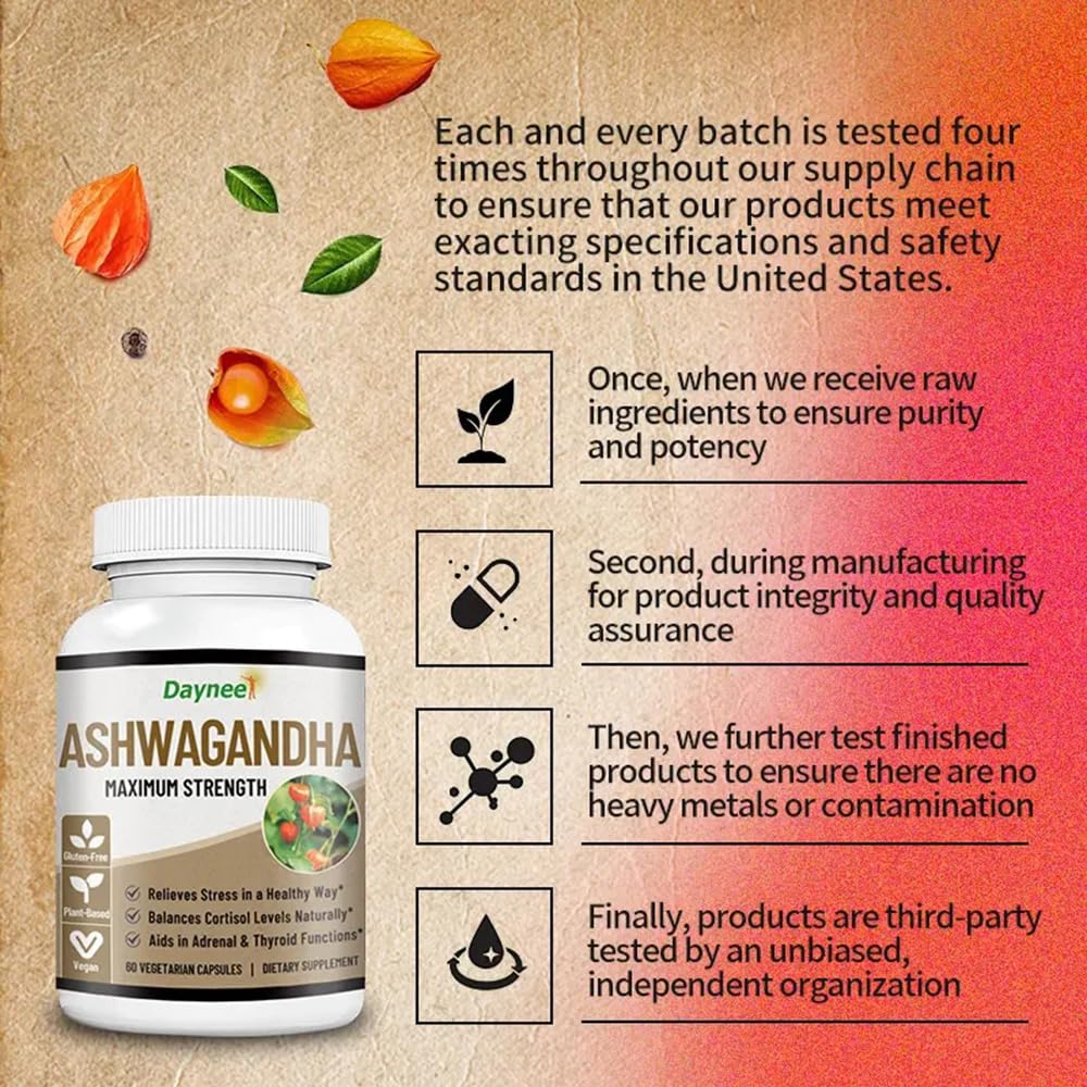 AIHIYO Ashwagandha Capsule with Maca & Vitamin D - 60 Capsules - image 5