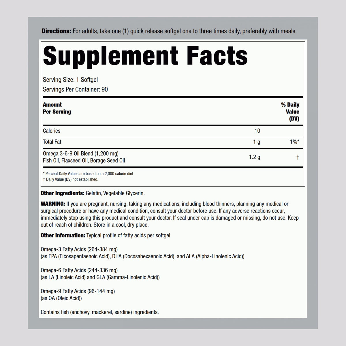 Lindberg Omega 3 6 9 Supplement 1200mg - 90 Softgels - image 2