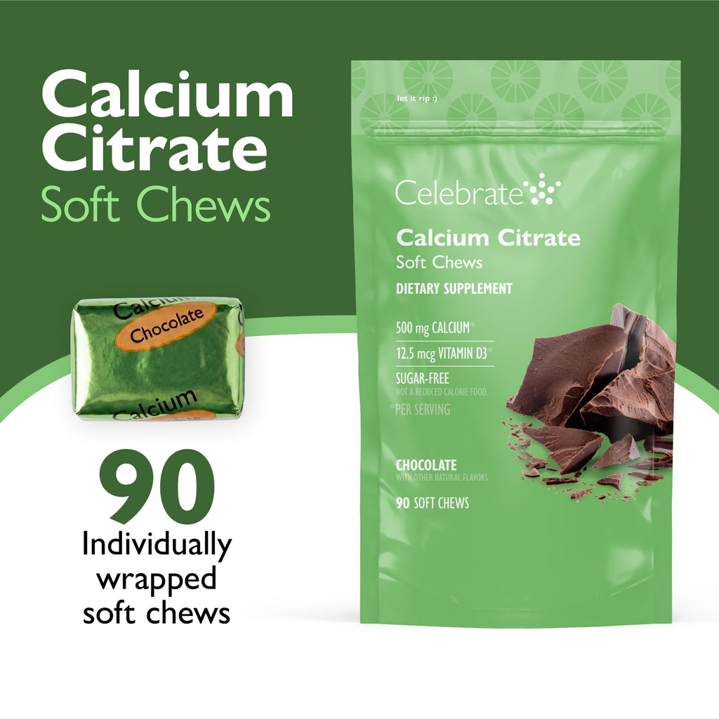 Celebrate Bariatric Calcium Chews 500 mg with Vitamin D3 - 90 Chews - image 2