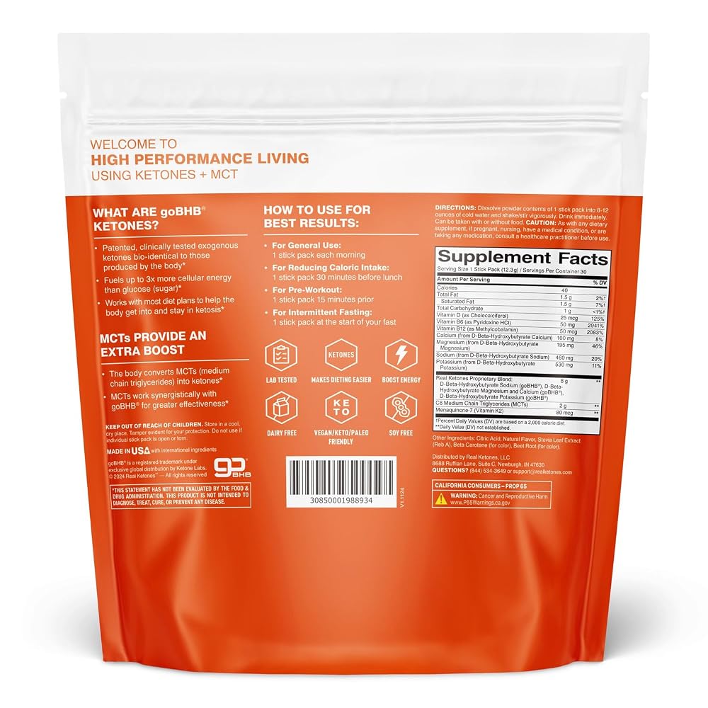 Real Ketones MCT & BHB Exogenous Ketones Drink Mix Packets Elevate - image 6