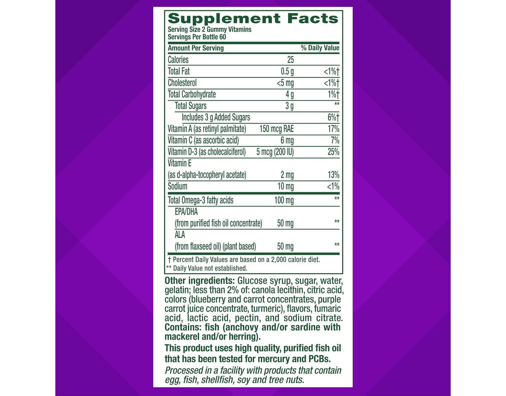 Vitafusion Omega-3 Gummies for Heart Health - 120 Count - image 7