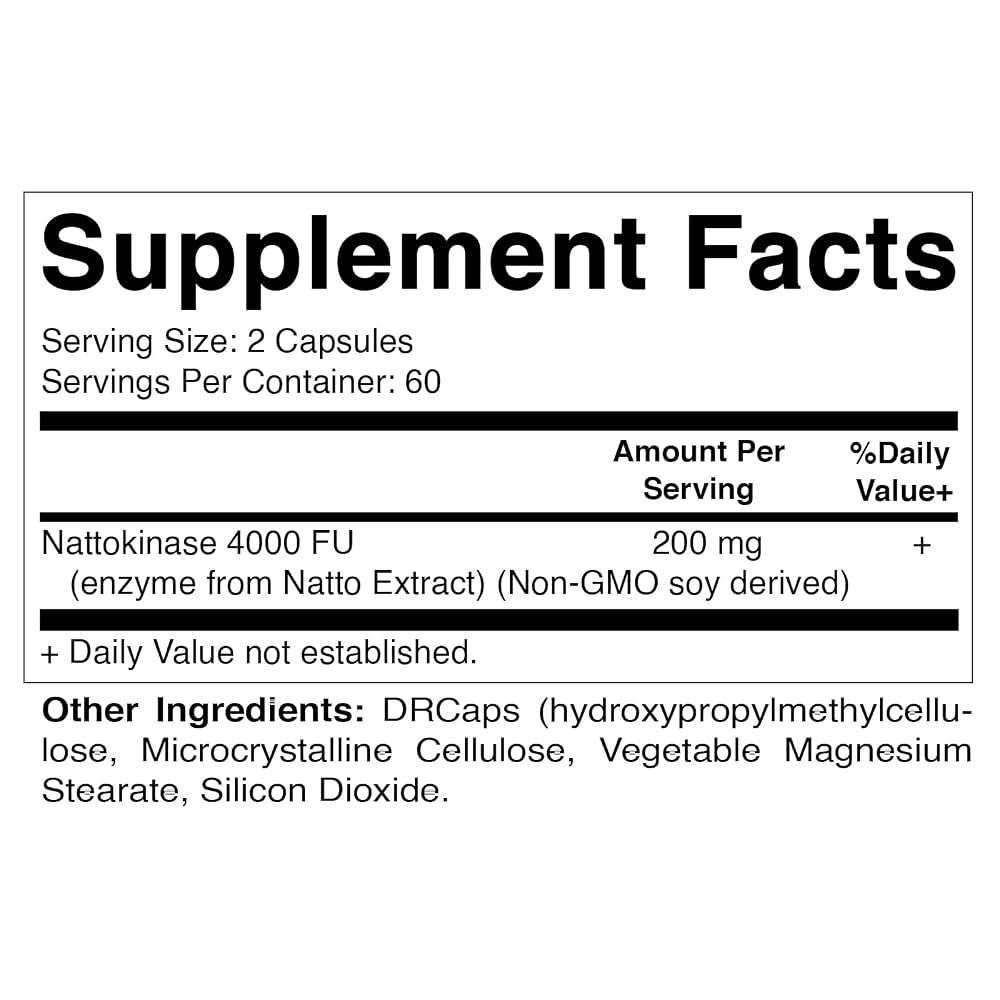 Vitamatic Nattokinase 4000 FU Enzyme - 120 Capsules - image 2