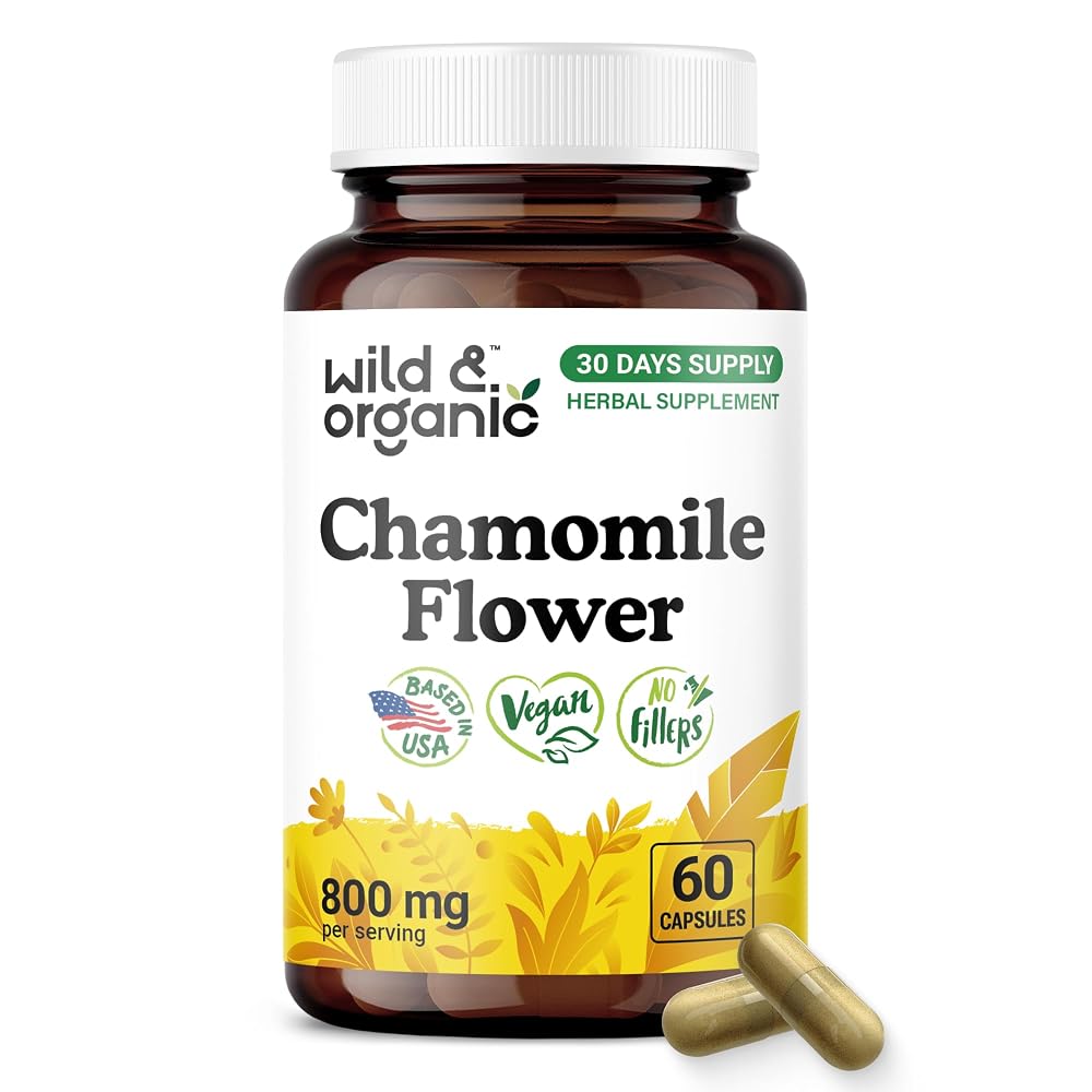 Wild & Organic Chamomile Extract Capsules 800 mg - Relaxation