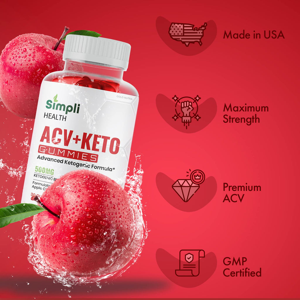 Gold Nutra Simpli Health ACV Keto Gummies Maximum Strength - 1 Pack - image 4