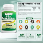 Best Naturals Peppermint Oil 250 mg - 240 Capsules - image 2