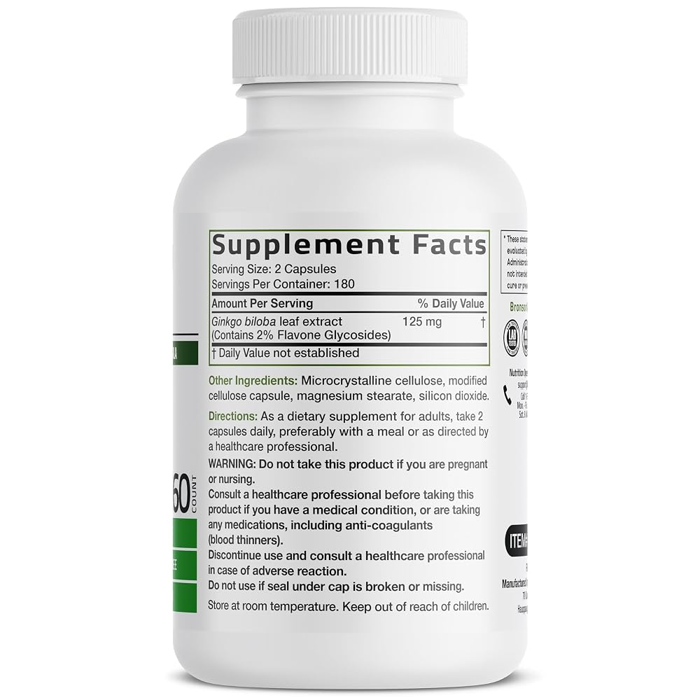 Bronson Ginkgo Biloba 500mg Extra Strength 500mg per Serving