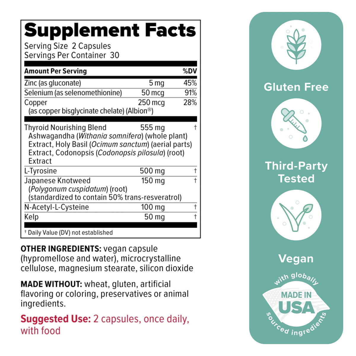 Redd Remedies Thyroid Strong Thyroid Function Support - 60 Capsules - image 2