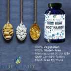 Pure Affinity LLC B3 Nicotinamide 500 mg Effective Flush-Free Niacin.