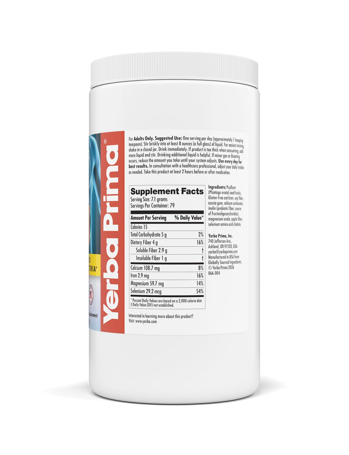 Yerba Prima Prebiotic Colon Care Formula Powder - 20 oz (Pack of 2) - image 3