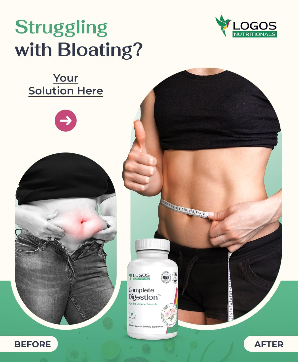 logos nutritionals Vegan Digestive Enzymes - 60 Capsules - image 5