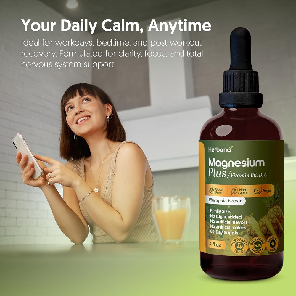 HERBANA MANUFACTURING Magnesium Plus Pineapple Flavor - Magnesium