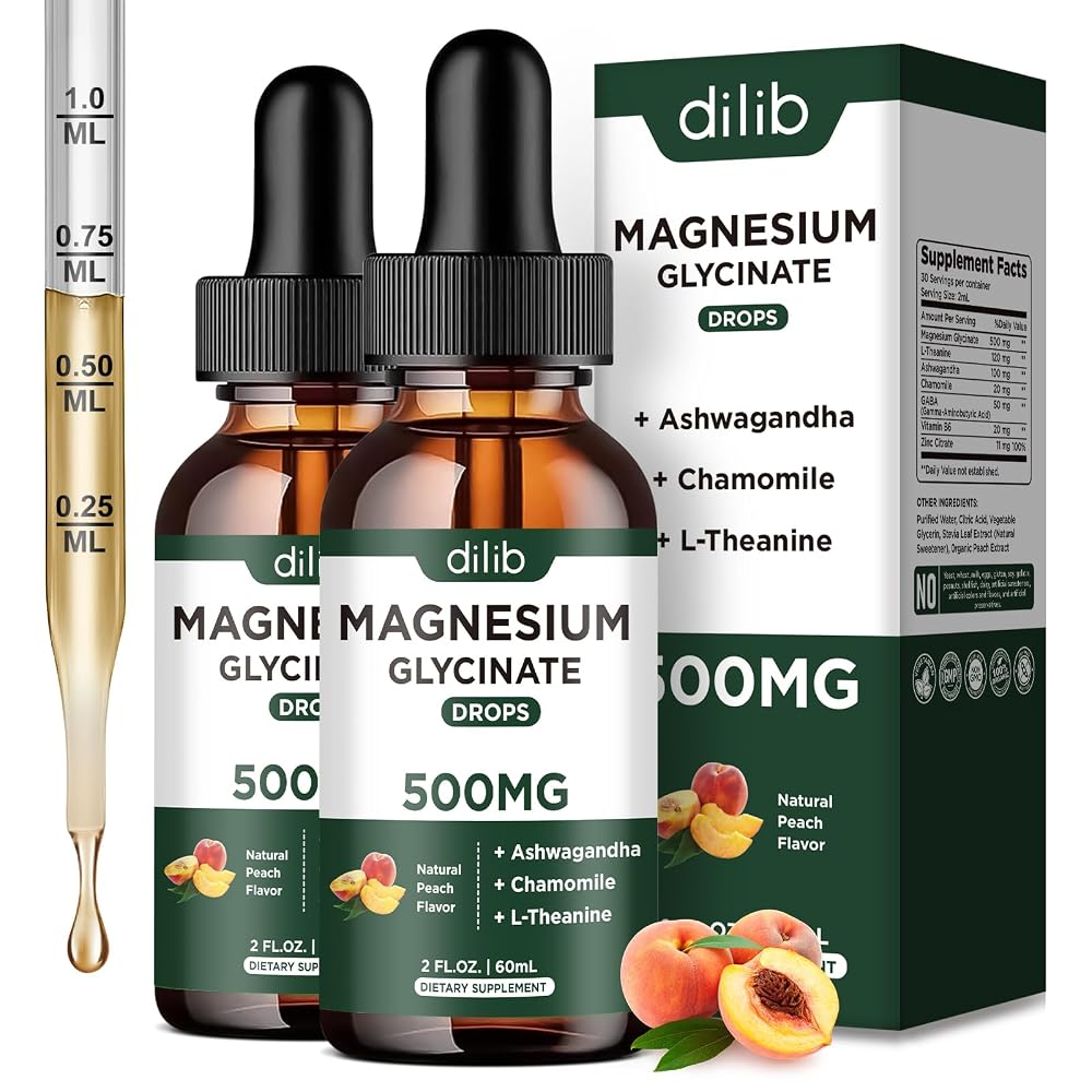 dilib Magnesium Glycinate Supplement, Magnesium Liquid Drops