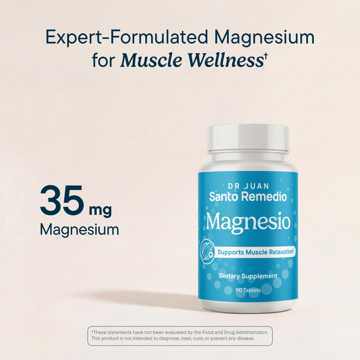 Santo Remedio Magnesium Citrate Muscle Relaxation Support - 90 Tablets - image 3