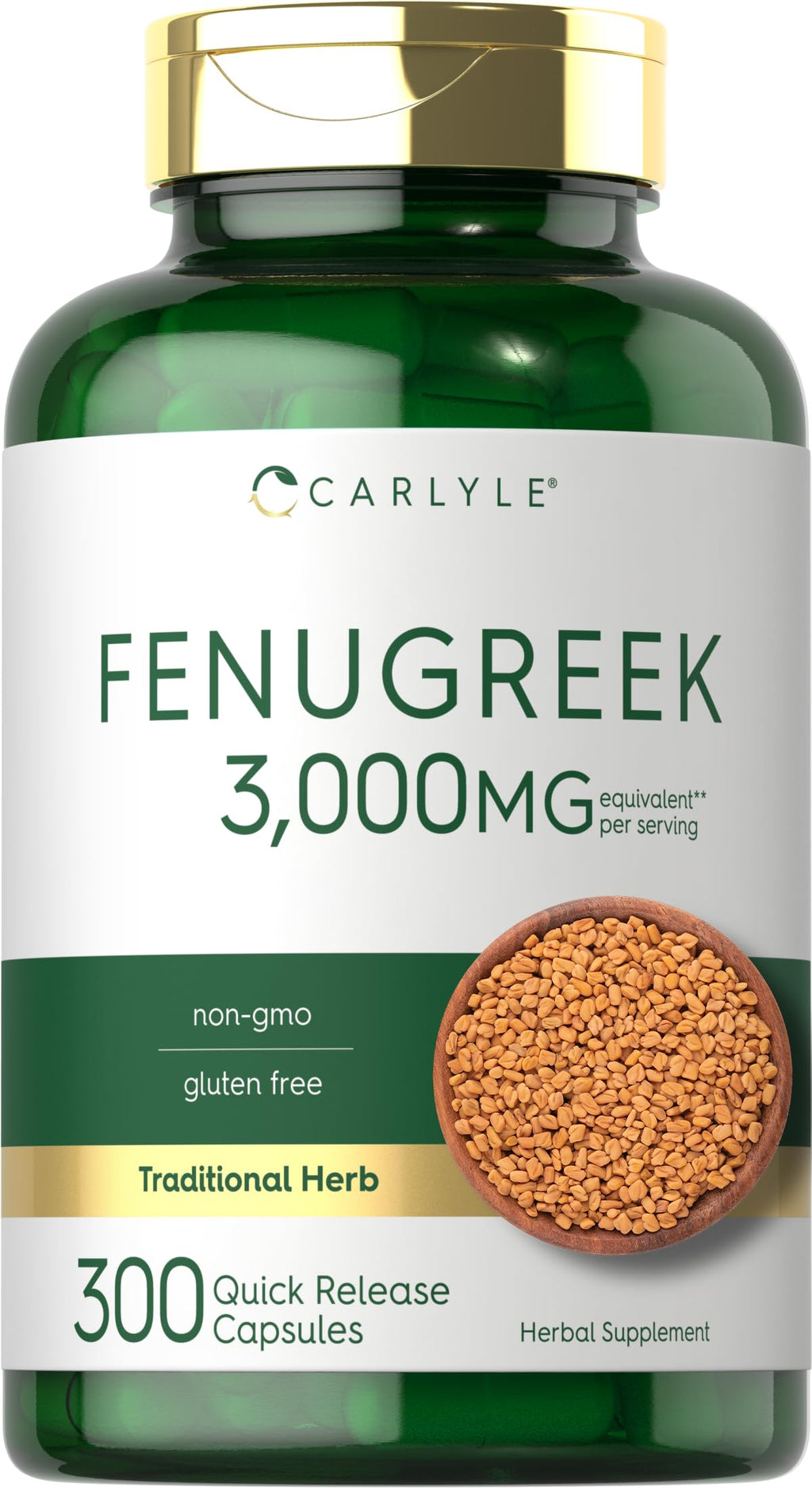 Carlyle Fenugreek Capsules - 300 Count
